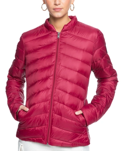 Shop Roxy Juniors' Coast Road Jacket In Tibetan Red