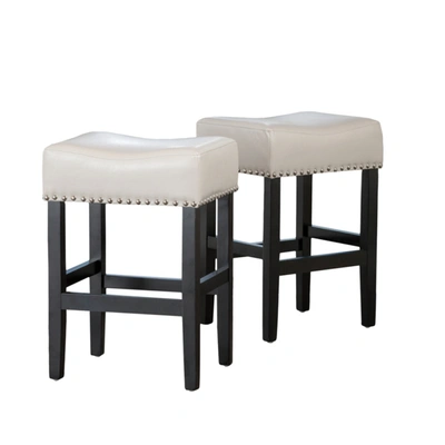 Shop Noble House Set Of 2 Lisette Counter Stools In White