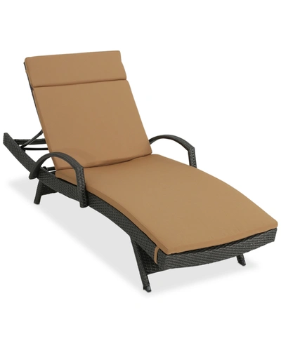 Shop Noble House St. Paul Outdoor Chaise Lounge In Grey