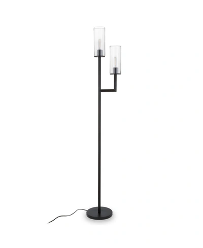 Shop Hudson & Canal Basso Floor Lamp With Double Torchiere In Black
