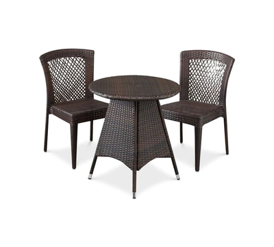 Shop Noble House Chiese 3-pc. Dining Set In Brown