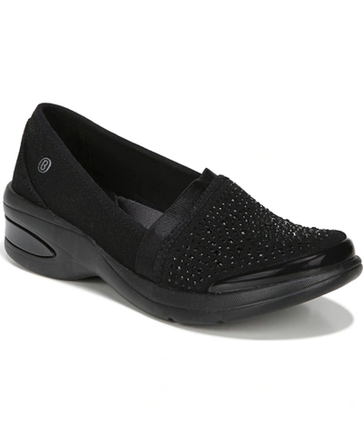 Shop Bzees Red-hot Washable Slip-ons In Black Fabric