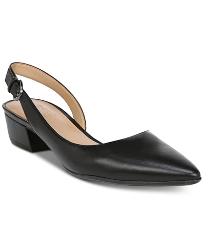 Shop Naturalizer Banks Slingbacks In Black Leather