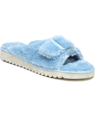 Shop Dr. Scholl's Women's Staycay Og Slippers Women's Shoes In Dream Blue Faux Fur