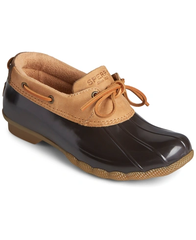 Shop Sperry Women's Saltwater 1-eye Duck Booties Women's Shoes In Tan/brown