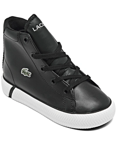 Lacoste Toddler Boys Gripshot High-top Casual Sneakers From Finish Line In  Black/white | ModeSens