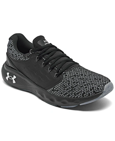 Shop Under Armour Men's Vantage Knit Running Sneakers From Finish Line In Black