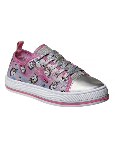 Shop Kensie Girl Little Girls Pink Unicorn Canvas Sneakers