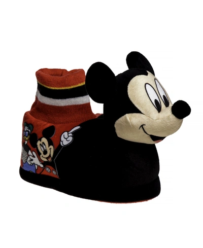 Shop Disney Little Boys Mickey Mouse Slippers In Black-red