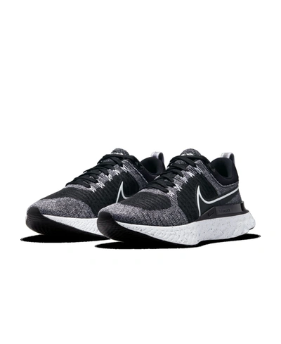 Shop Nike Men's React Infinity Run Flyknit 2 Running Sneakers From Finish Line In White/black