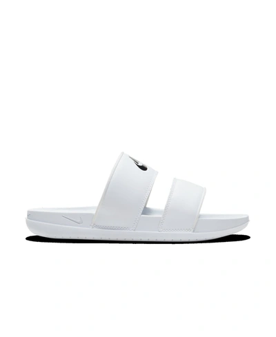 Shop Nike Women's Offcourt Duo Slide Sandals From Finish Line In White/black