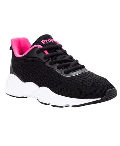 Shop Propét Women's Stability Strive Sneakers Women's Shoes In Black/hot Pink