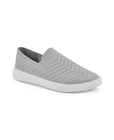 Shop White Mountain Women's Courage Slip-on Sneakers Women's Shoes In Light Gray/fabric