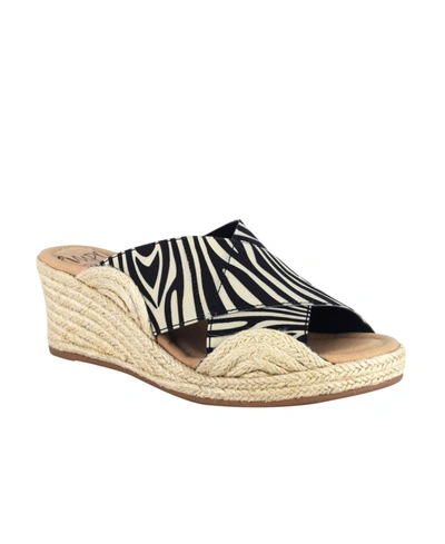 Shop Impo Normi Espadrille Wedge Sandal Women's Shoes In Ivory/black