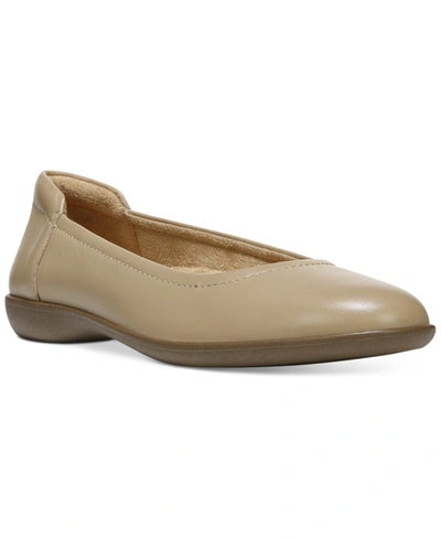 Shop Naturalizer Flexy Slip-on Flats In Nude Leather