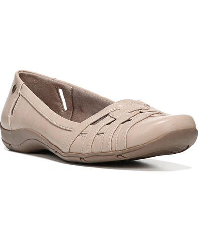 Shop Lifestride Diverse Flats Women's Shoes In Tender Taupe Faux Leather
