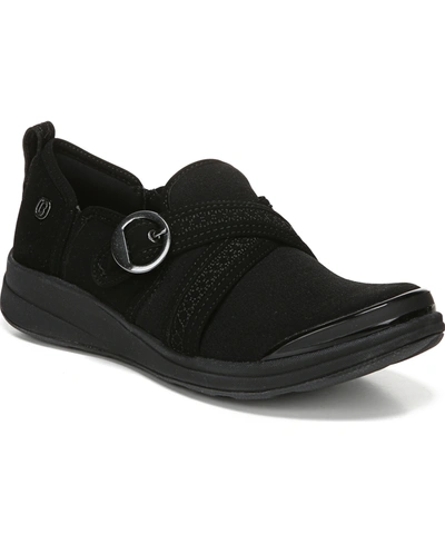 Shop Bzees Indigo Washable Slip-ons Women's Shoes In Black Fabric