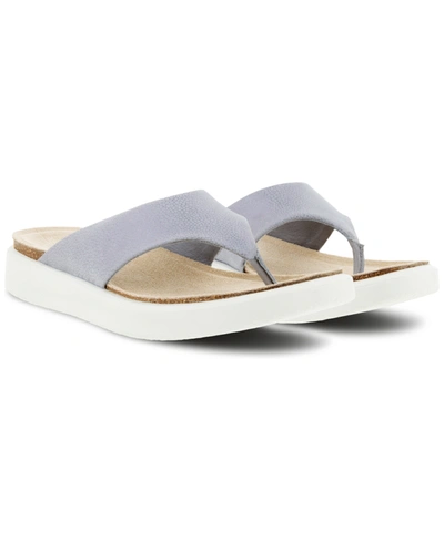 Shop Ecco Women's Corksphere Thong Sandals Women's Shoes In Silver Grey