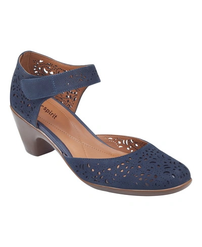 Easy Spirit Women's Cindie Mary Jane Pumps In Navy Leather