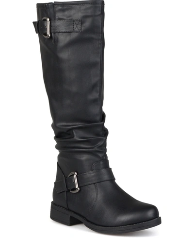 Shop Journee Collection Women's Wide Calf Stormy Boots In Black