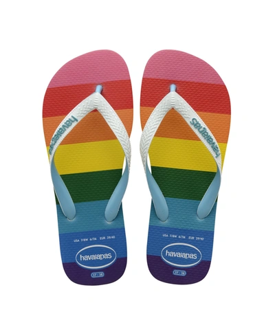 Shop Havaianas Women's Top Pride Sole Flip Flop Sandals Women's Shoes In Rainbow Pride