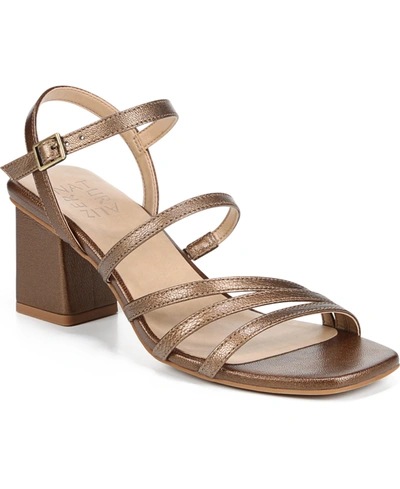 Shop Naturalizer Niko Ankle Strap Sandals Women's Shoes In Bronze Leather