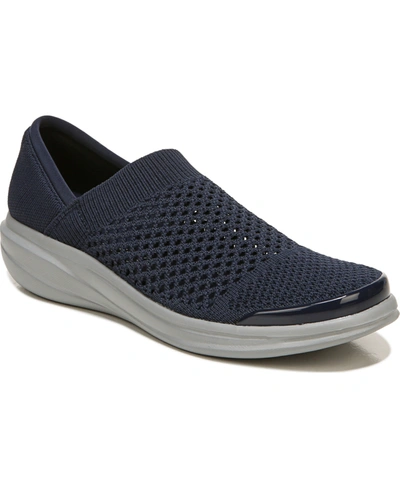 Shop Bzees Charlie Washable Slip Ons In Navy Fabric