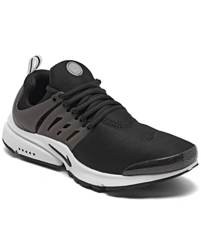 Shop Nike Men's Air Presto Casual Sneakers From Finish Line In Black/gray