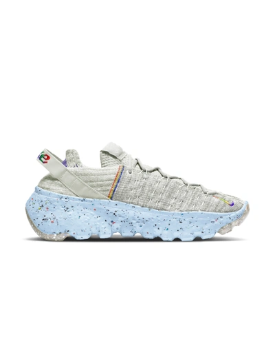 Shop Nike Men's Space Hippie 04 Casual Sneakers From Finish Line In Summit White/multi Color