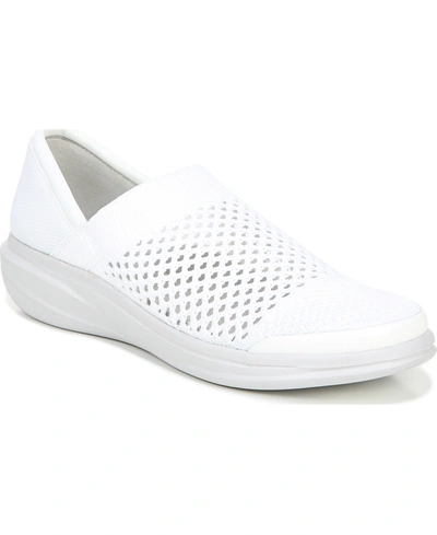 Shop Bzees Charlie Washable Slip-ons Women's Shoes In White Fabric
