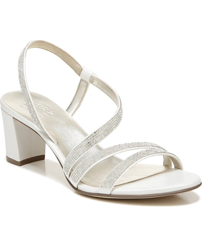 Shop Naturalizer Vanessa Strappy Dress Sandals In White Fabric