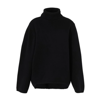 Shop Totême Cashmere Turtleneck Sweater In Black