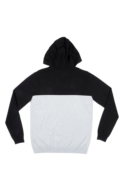 Shop X-ray Colorblock Hooded Sweater In Black/ H Grey