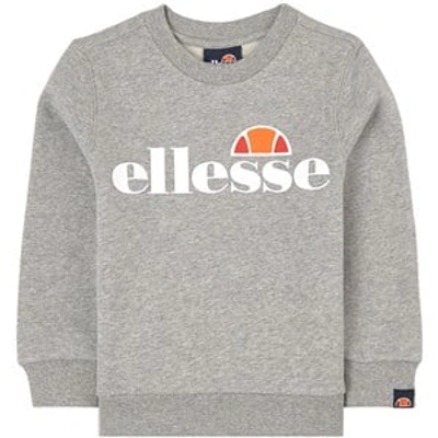 Shop Ellesse Gray Logo Suprios Sweatshirt In Grey