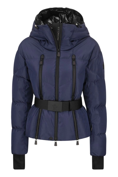 Shop Moncler Grenoble Goncelin - Techno Down Jacket With Hood In Night Blue