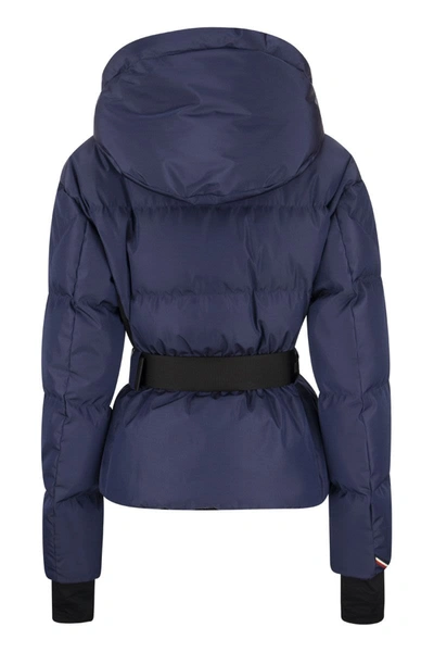 Shop Moncler Grenoble Goncelin - Techno Down Jacket With Hood In Night Blue