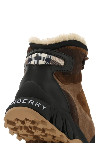 Shop Burberry Multicolor Suede Tor Ankle Boots Nd  Uomo 42.5