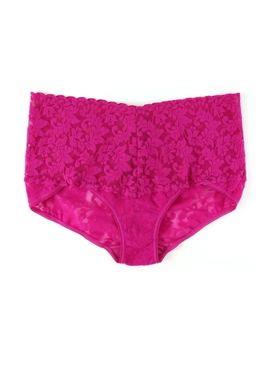 Shop Hanky Panky Retro Lace V-kini In Pink