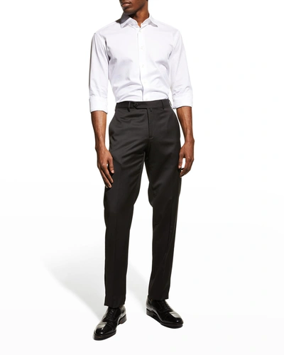 Shop Zanella Men's Parker New Basic Wool Pants In Black