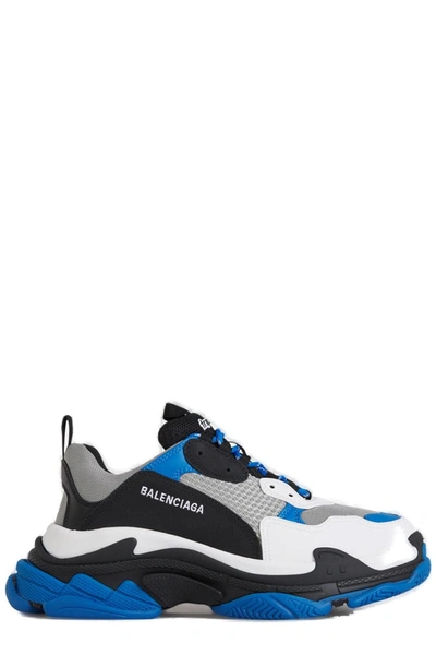 Shop Balenciaga Triple S Sneakers In Blue