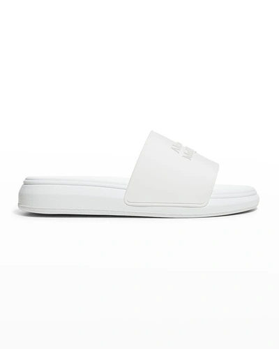 Shop Alexander Mcqueen Pool Slide Sandals In White