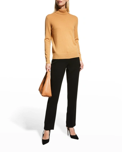 Shop Lafayette 148 Cashmere Turtleneck Sweater In Ginger Root