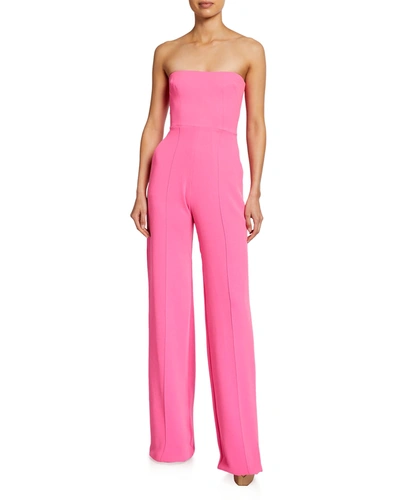 Shop Alex Perry Mandel Strapless Jumpsuit In Light Pink