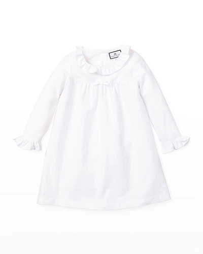 Shop Petite Plume Girl's Seraphine Solid Flannel Nightgown In White