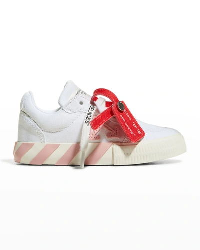 Shop Off-white Girl's Arrow Canvas Low-top Sneakers, Toddler/kids In White Pink