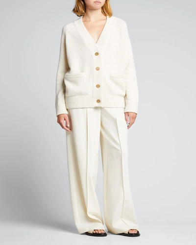 Shop Co Oversized Cashmere Cardigan In Ivory