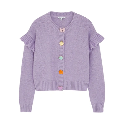 Shop Olivia Rubin Rosalie Lilac Knitted Cardigan
