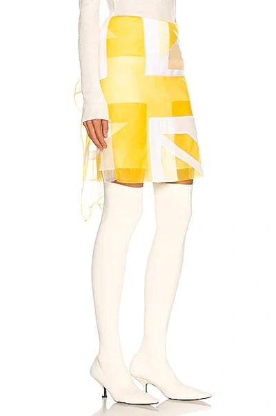 Shop Burberry Jack Intarsia Skirt In Optic White