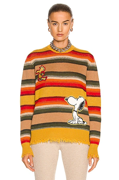 Shop Alanui The Peanuts Gauchos Sweater In Multicolor