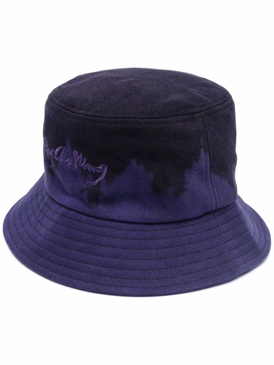 Shop Feng Chen Wang Tie Dye Print Bucket Hat In 黑色